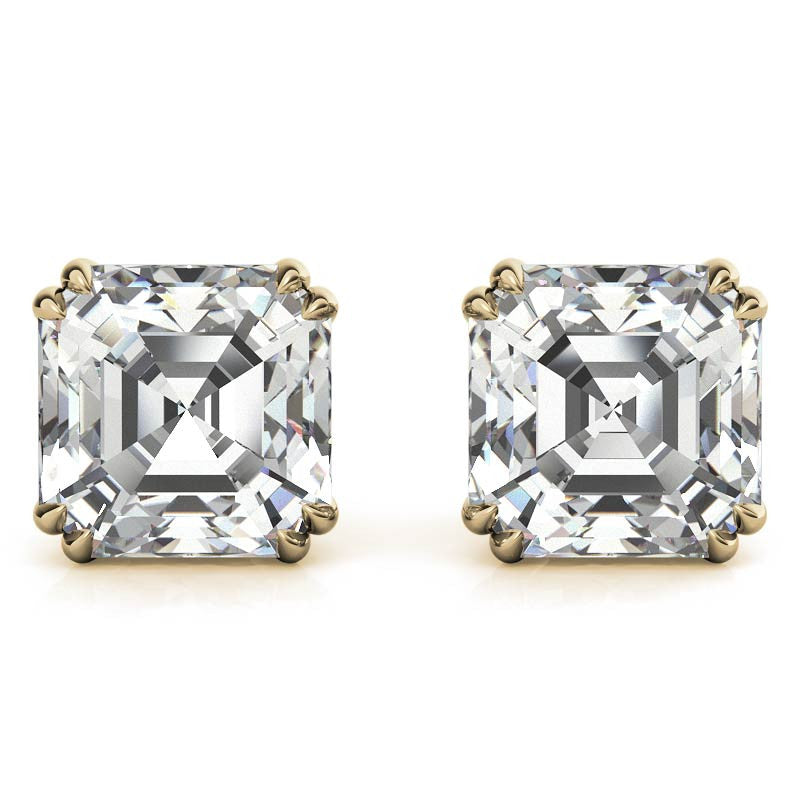 Asscher Cut Stud Earrings