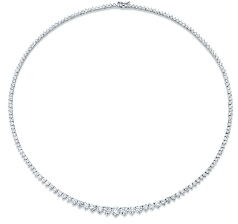 Gradual Round Tennis Necklace 13CT